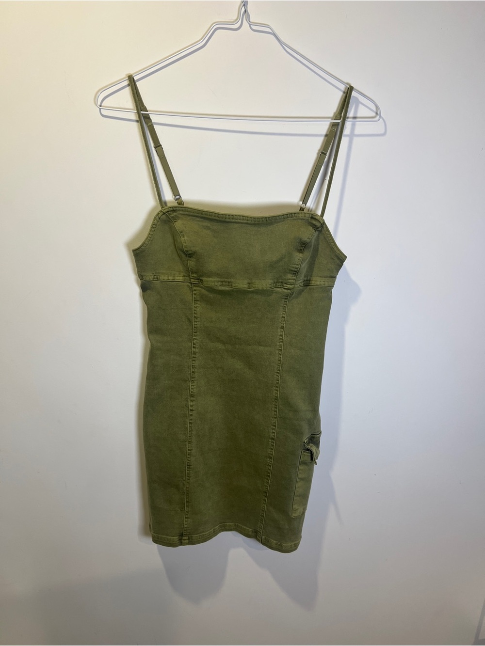 Urban Outfitters Olive Green Denim Mini Dress size M